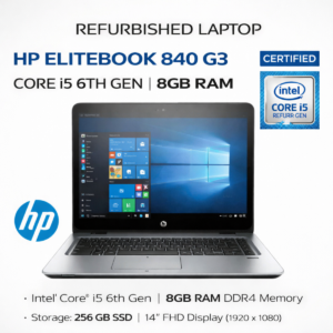 HP ELITEBOOK 840 G3 CORE I5 6TH GEN,8GB RAM(REFURBISHED LAPTOP)