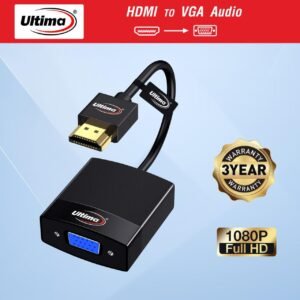 Ultima HDMI to VGA Converter with Audio – Full HD 1080p